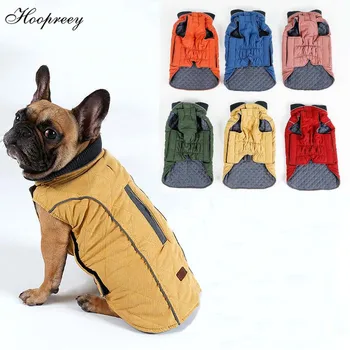 

Autumn Winter Dog Clothes French Bulldog Jacket for Large Medium Small Dogs Warm Reflective Cotton Coat Pet Clothes XS-3XL 20E