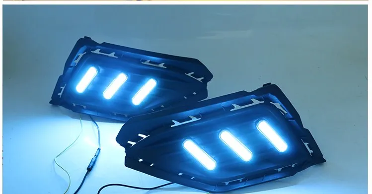 EOsuns led drl дневного света для Volkswagen 2017-2018 с динамическим движущимся желтым поворотным сигналом и синим ночным светом