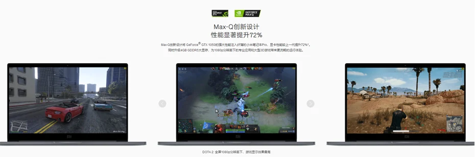 Ноутбук Xiaomi Mi Air Pro 1050 дюймов GTX 15,6 Max-Q ноутбук Intel Core i7 8550U Процессор NVIDIA 16 ГБ 256 ГБ отпечатков пальцев Windows 10