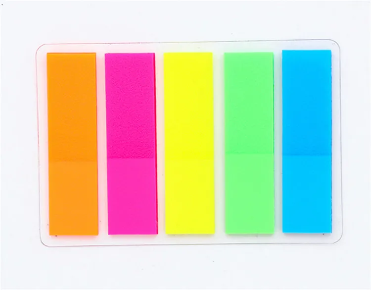 Cute Fluorescence colour Self Adhesive Post Memo Pad Sticky Notes Bookmark Post Marker Memo Sticker Paper Office School Supplies - Цвет: 4