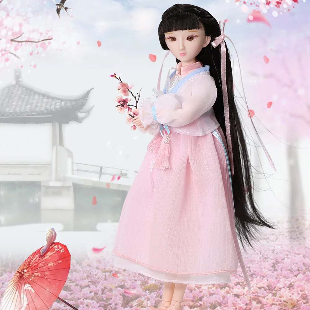 Новинка, шесть национальных костюмов, кукла xiaojing, для девочек, для тела, bjd, включая одежду, обувь и коробку, 25 см,, подарок