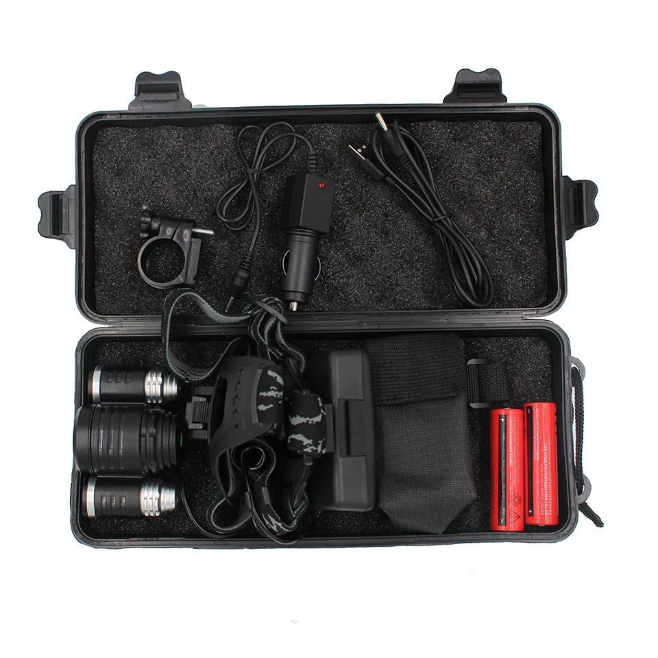 

z50 LED Headlight 7000LM XM-L T6 Head Lamp LED Headlamp T6 Frontale Bike Light Lamp 18650 battery car usb charger tool box