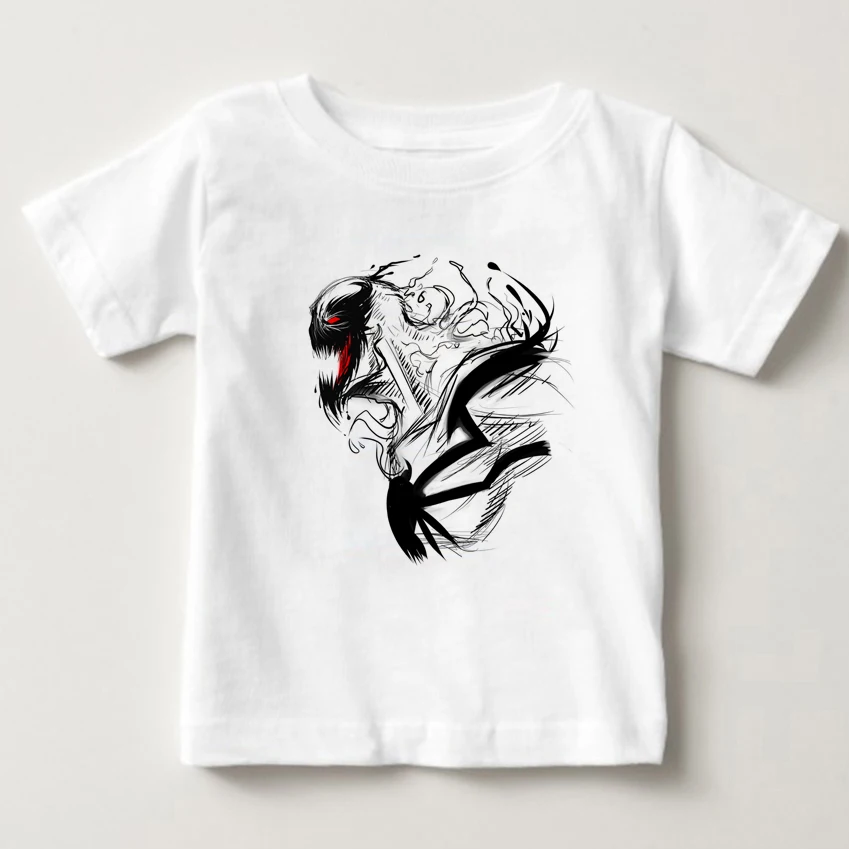 

Venom Edward Eddie Brock Spider-Man superman Marvel Comics Movie cartoon Retro VIntage 100% cotton boy T Shirt children shirt