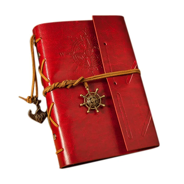 

Lovely Retro Personality Notebooks Journal Notepads Ring Binder Diary Notebook Red L