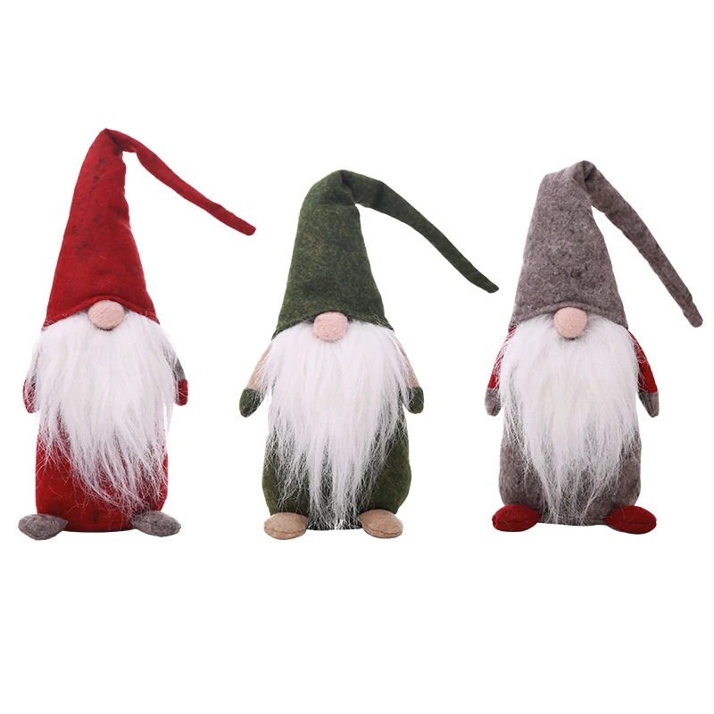 Творческий Новогоднее украшение Дед Мороз игрушка DIY нет лицо куклы для детей