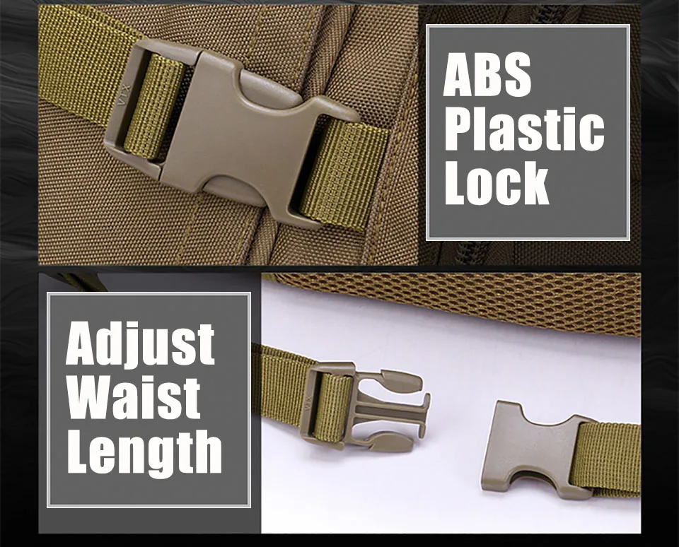 40L Military Tactical Assault Pack Backpack Army Molle Waterproof Bug Rucksack for Outdoor Hiking C