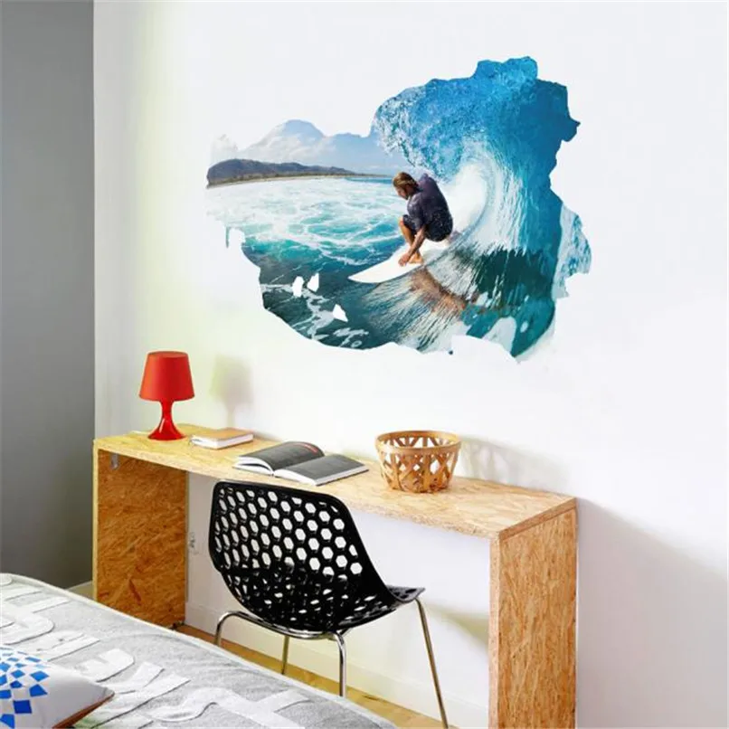 3D surf pegatinas Adhesivos de pared decoración romántica pared cartel Decoración para el hogar al por mayor envío gratuito rjl12 #5t7