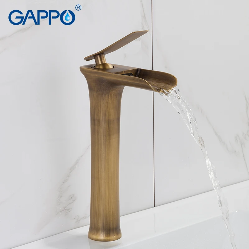 Смесители для раковины GAPPO античный латунный кран высокий ванной комнаты |