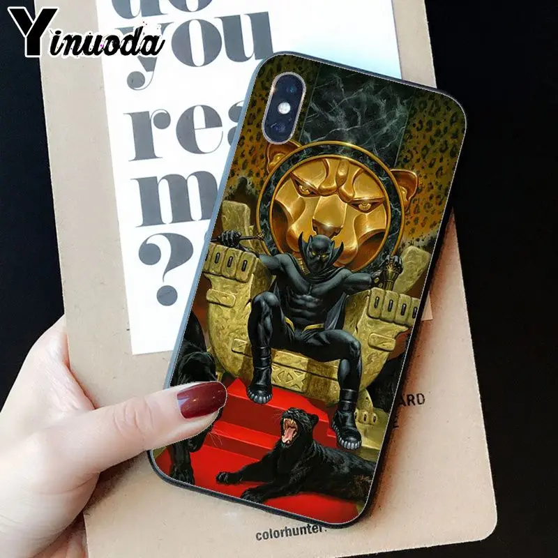 Yinuoda Marvel Heroes Черная пантера Новинка чехол для телефона Fundas для Apple iPhone 8 7 6 6 S плюс X XS MAX 5 5S SE XR крышка мобильного телефона