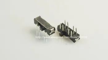 

100pcs Miniature Slide Switch 8 Pin 2P3T DP3T ON-ON-ON Right Angle Through Hole PCB Solder Knob 2.0mm
