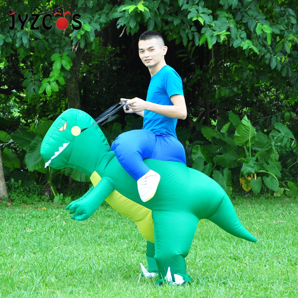 

JYZCOS Inflatable Dinosaur Costumes Halloween Cosplay Costume Purim Party Mascot Costume for Adult Kid Carnival Christmas Props