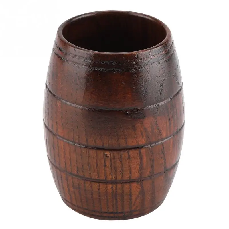 

Natural Wooden Beer Cup Tea Milk Juice Classic Wood Drinking Mug Cups Beer Milk Drinkware Kitchen Bar Accessories
