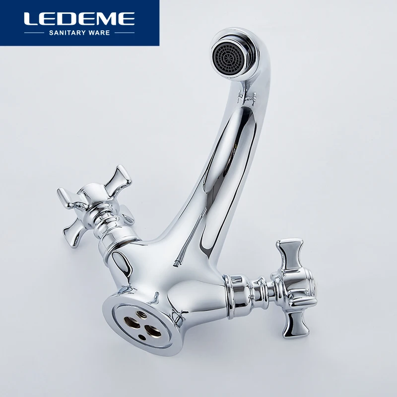 LEDEME Смеситель для умывальника латунь Цвет: хром L1011|basin faucet|waterfall faucetbathroom faucet |