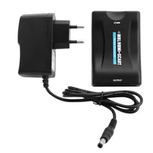 1080 P hdmi к scart видео стерео аудио конвертер адаптер для Sky Box HD TV DVD STB с адаптером Питания ЕС/ВЕЛИКОБРИТАНИЯ Plug
