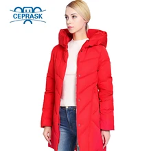 Женская зимняя куртка плюс Размеры длинные модные женские зимние пальто с капюшоном Теплый утолщение ветрозащитный Abrigos de plumas куртка-парка ceprask