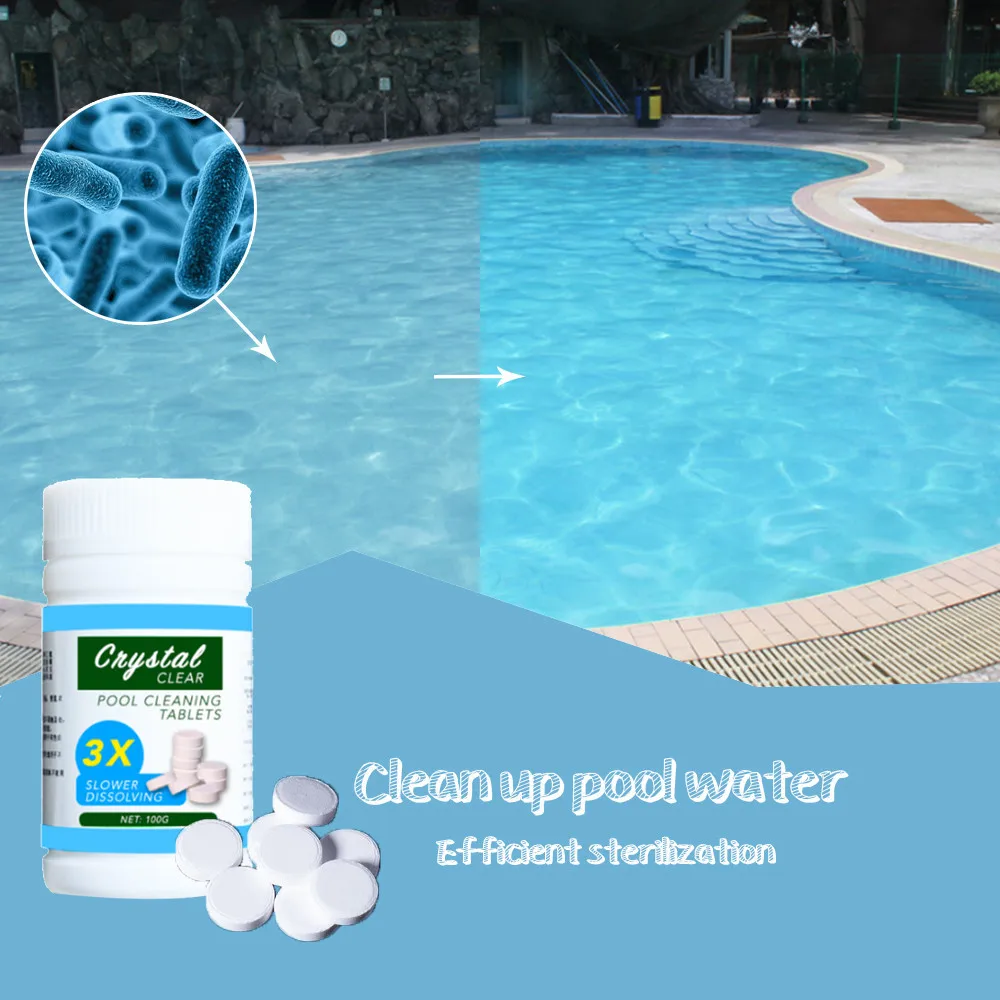 

Pool Cleaning Tablet Effectively Guard Against Bacteria Blgae and Organism Swimming Pool Clarifier Disinfectant Drop Shipping