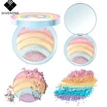 

New Rainbow Spellbound Glow Rainbow Highlighter Eyeshadow Palette Eyeshadow Palette NaturGIal Face Shimmer Bronzer Palette