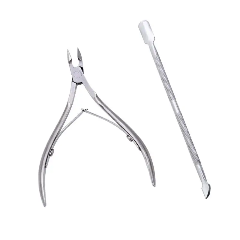 Buy 2pcs Cuticle Cutter Trimmer Kit Nail Pusher