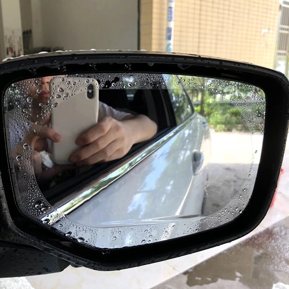 

2PCS Car Rearview Mirror Sticker Oval Waterproof Anti-fog Scratch Film Sticker Auto Parts 135*95mm