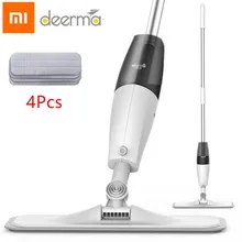 Xiaomi Mijia Deerma Швабра для распыления воды с тканью из углеродного волокна, Пылезащитная ткань, вращающийся на 360 градусов стержень, 1,2 м, 0,75 кг, легче для очистки D5