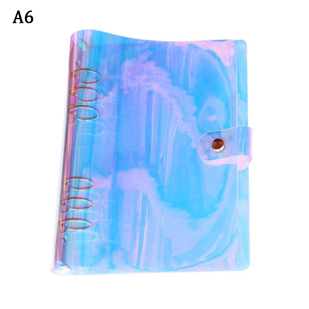 

A5 A6 A7 Planner Diary Button Glitter Notebook Gift Loose-Leaf Stationery PVC School Office Laser Cover