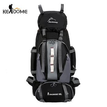 

90L Outdoor Climbing Backpack Rucksack For Men Women Nylon Waterproof Camping Trekki Traveling Hunting Hiking Sports Bag XA950WD