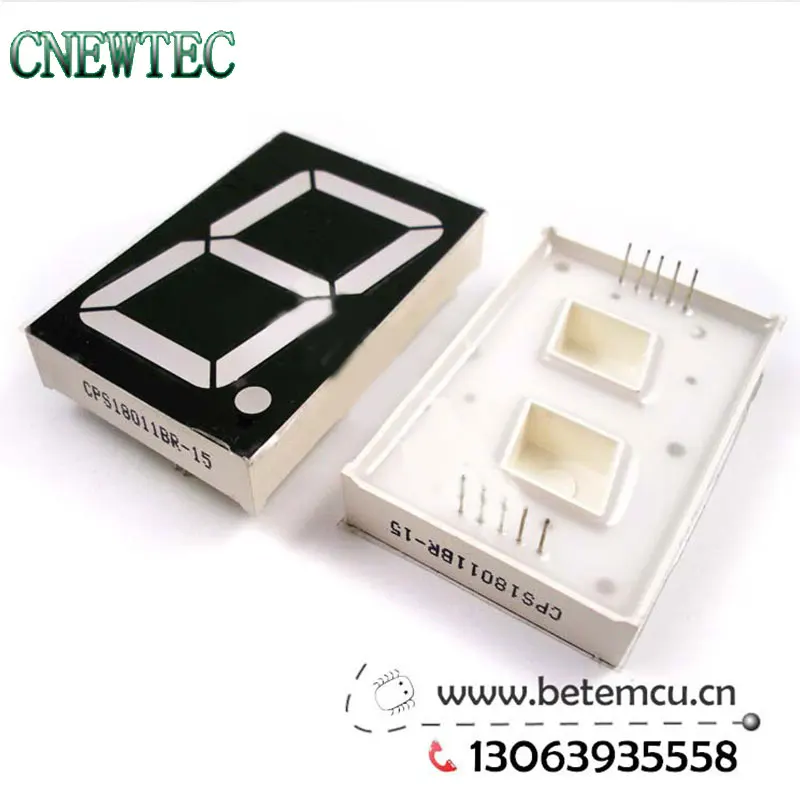 

CPS18011BR Common Anode 1Bit Digital Tube 7 segment 1.8" inch Red LED Display 10PCS/LOT