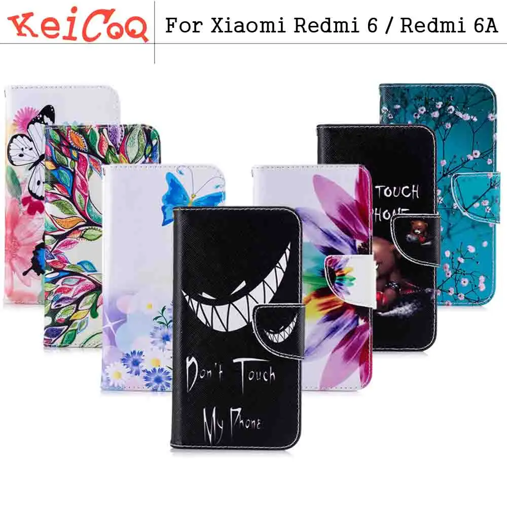 Чехол-книжка из искусственной кожи для Xiaomi Redmi6A две sim-карты чехол-книжка с