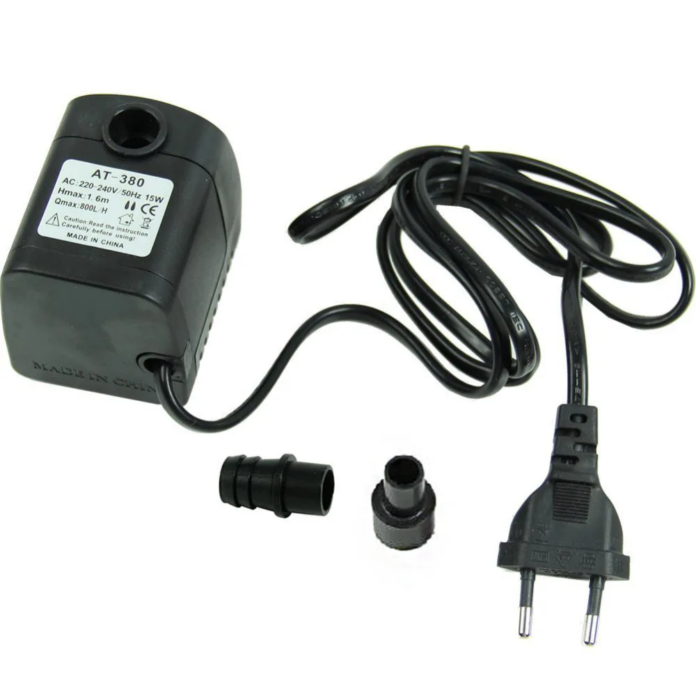 

220V 15W 800L/H Submersible Fountain Air Fish Tank Aquarium Water Pump EU Plug