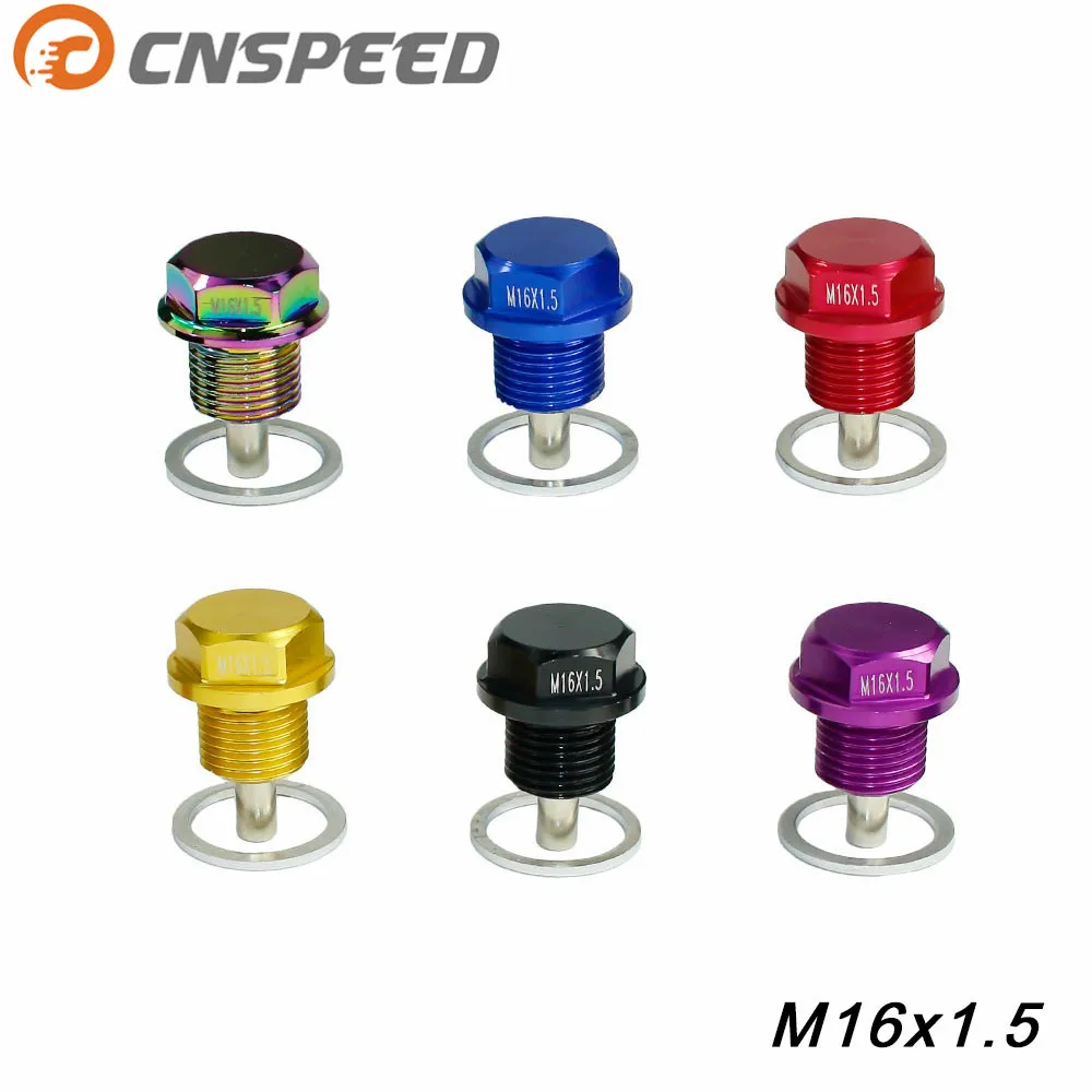 CNSPEED M16* 1,5 мм Магнитная дренажная масляная пробка/сливная пробка для масла для большинства BMW, Toyota Scion(транспортные средства с резьбой 16x1,5) YC100285