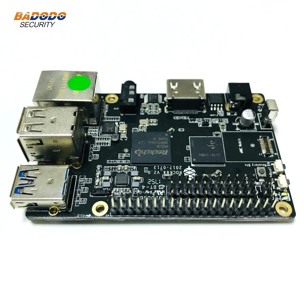 

ROCK64 PINE A64 android Linux development board Quad-Core+ 4GB LPDDR3 eMMC socket+Micro SD Card slot+Pi-2 Bus+Pi-P5+ Bus+USB 3.0