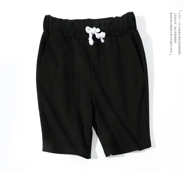 Летние Новые мужские шорты для бега в Корейском стиле, тонкие спортивные шорты, хлопок, для отдыха, длиной до колена, 12 цветов на выбор - Цвет: Черный