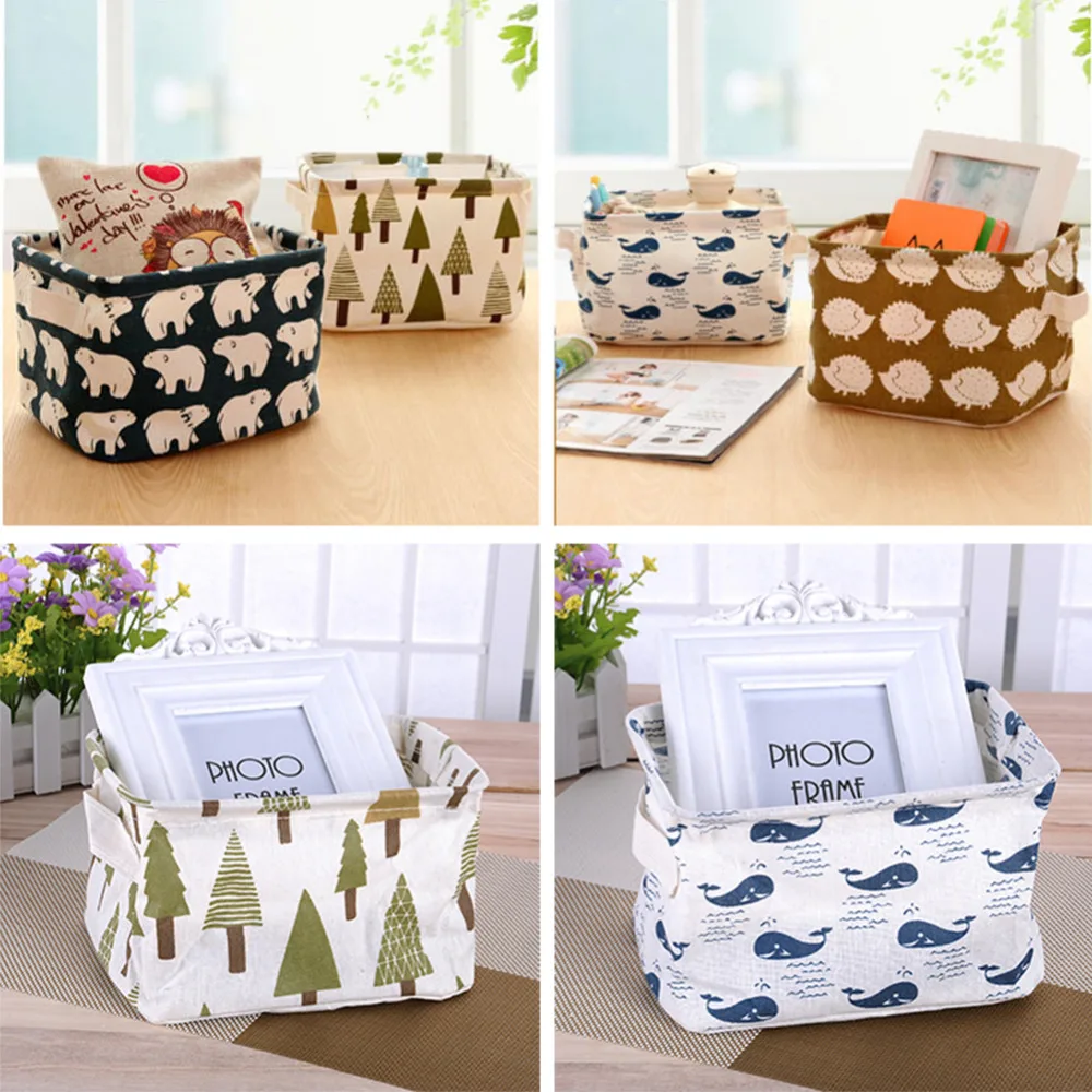 New Arrival 4 Types Waterproof Cotton Linen Storage Bucket Washing Clothes Durable Laundry Storage Basket Bag