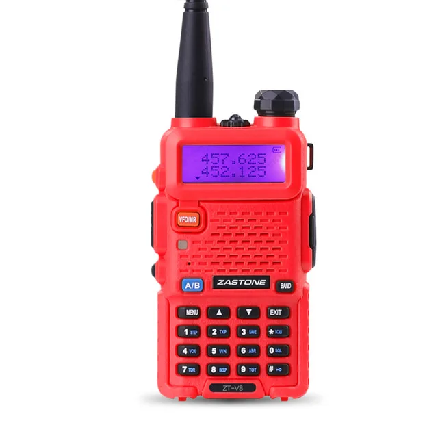 BAOFENG UV5R портативная рация 5 Вт UHF/VHF Двухдиапазонная двухсторонняя рация 1800 мАч емкость аккумулятора радиоприемник с клавиатурой из России - Цвет: Red