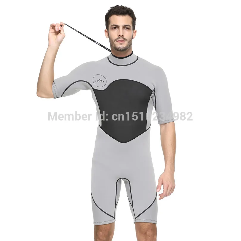 

2mm Neoprene Men Plus Size Spearfishing Wetsuit Surf Snorkeling Diving Suit Man Short Sleeve One Piece Wet Suits