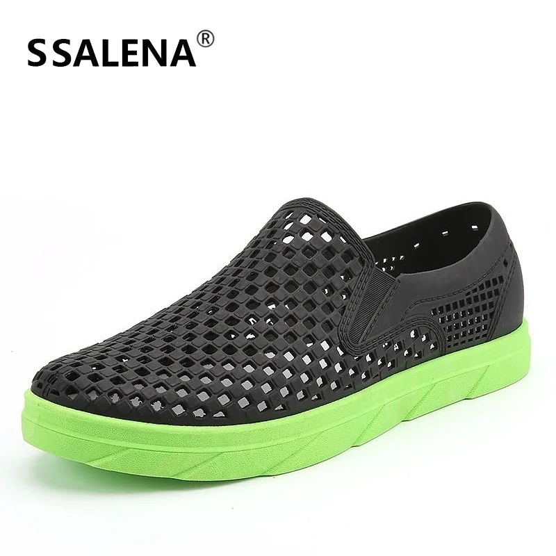

Men Hollow Out Quick-drying Slippers Summer Beach Breathable Mesh Loafers Slip On Casual Water Shoes AA40293
