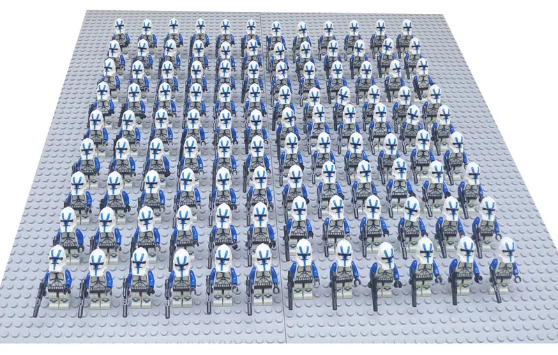 100 PCS Biru Bintang Perang Starwars 