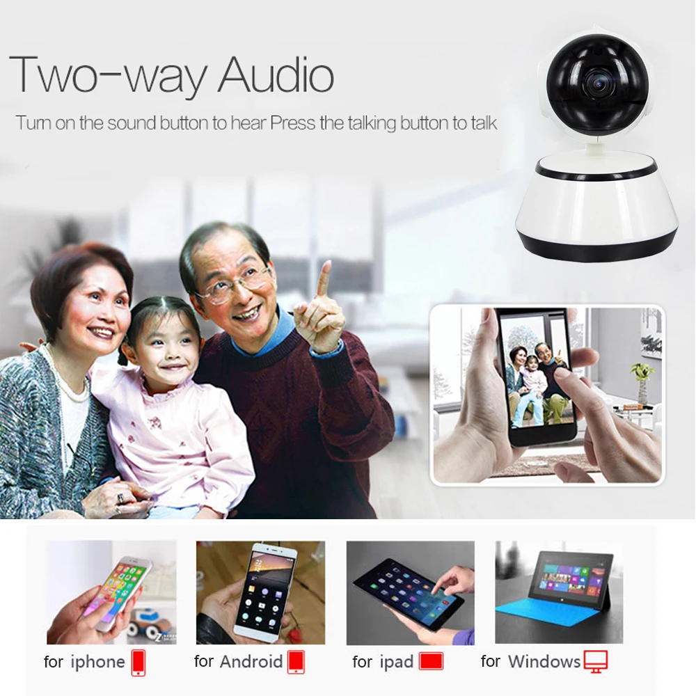 YuBeter Wifi мини камера 720p Беспроводная IP видеонаблюдения для ухода за ребенком