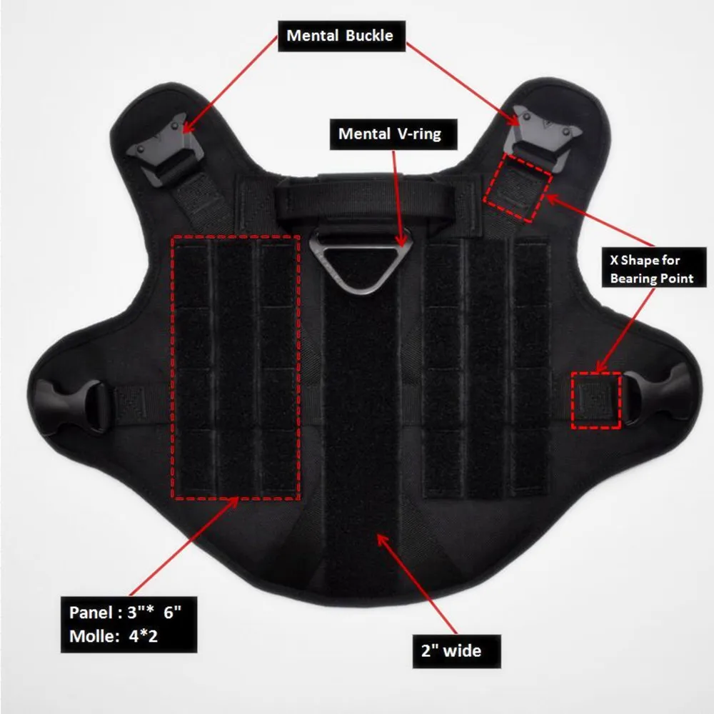 MXSLEUT водонепроницаемый 1050D нейлон Molle система тактическая дрессировка для собак Военная жгут для собак охотничий жилет для собак Полицейская собака K9 жгут