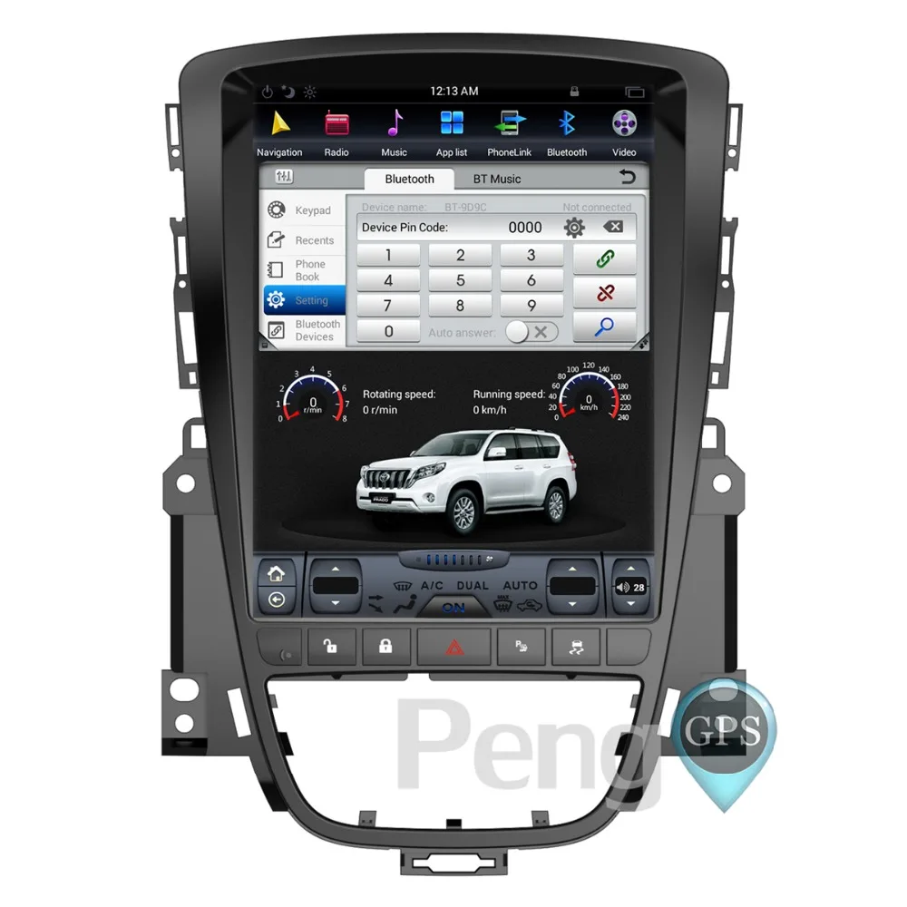 Clearance Android 7.1 Tesla Style 10.4 Inch GPS Navigation DVD Player for Opel Vauxhall Holden Astra J/Buick Excelle 2010-2013 Headunit 3