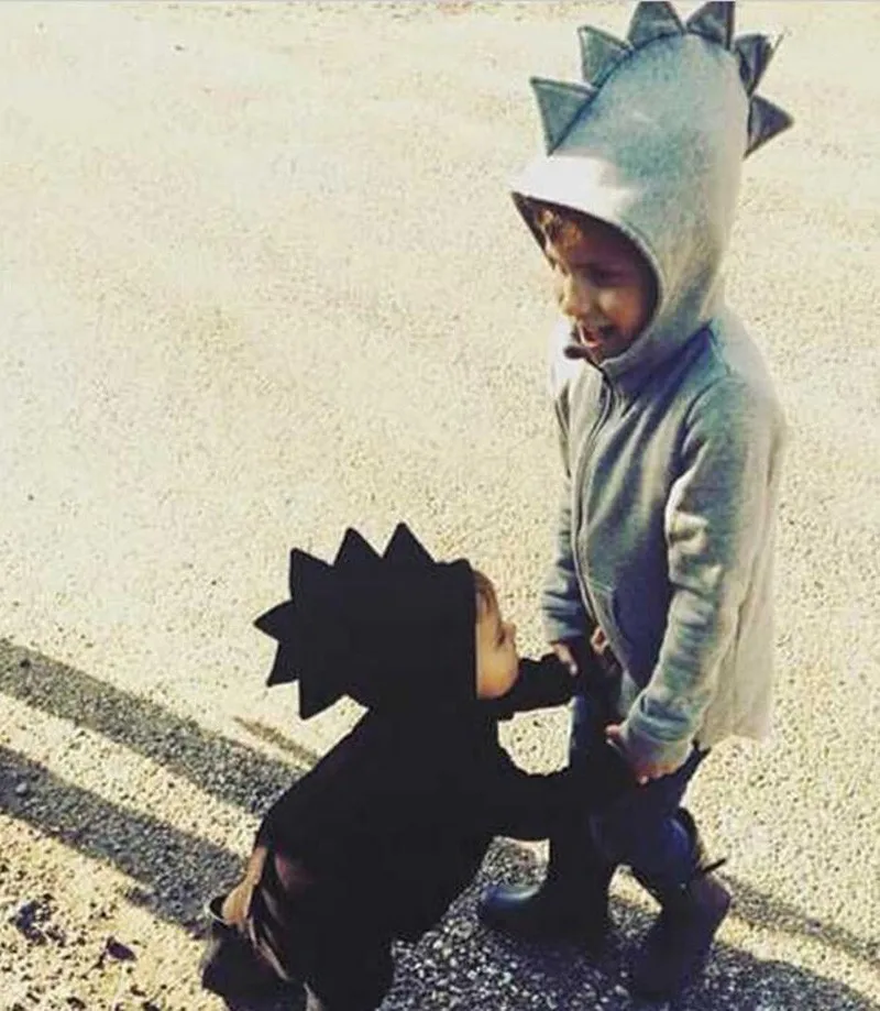 Spring 2017 Boys Girls Coat Dinosaur Modelling Hooded Jacket Kids Outerwear Coat Baby Autumn New Fashion Jacket Children Clothes-9