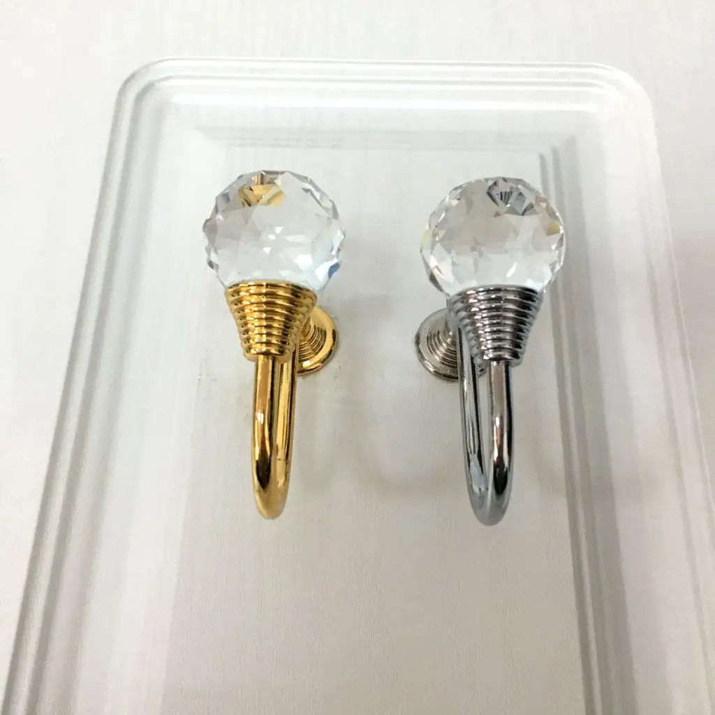 Alloy Crystal Curtain Hold Backs Tie Back Wall Hook  classic styling Holder Hanger 3 Pattern