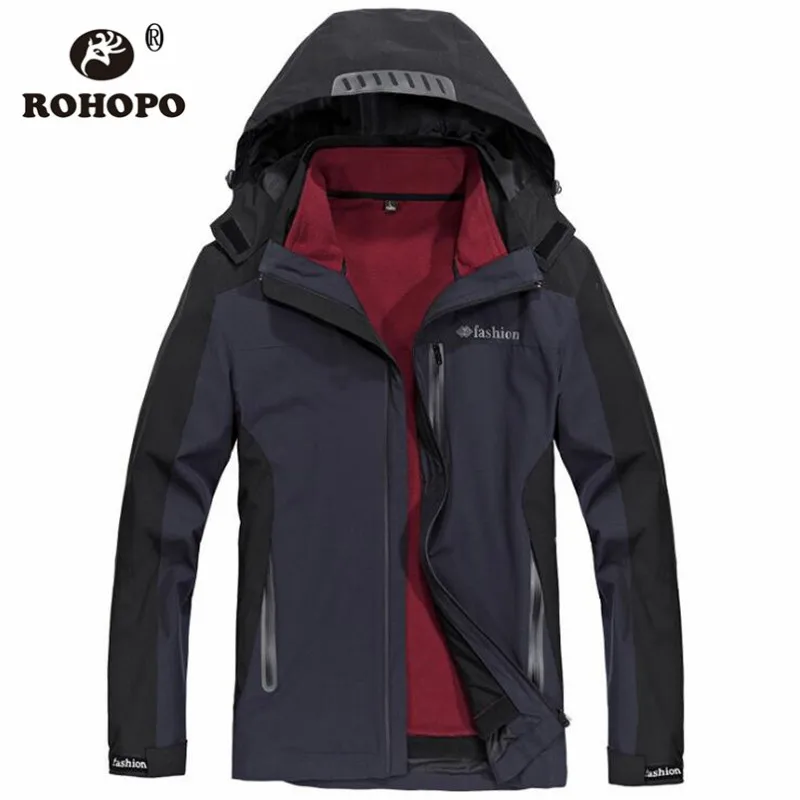 Winter Windbreaker Jacket Coat Detachable Fleece Soft Shell Winter Keep Warm Waterproof Wind Breaker Overcoat Brand Overcoat Men