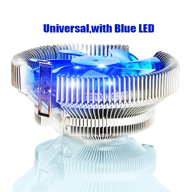 

universal Desktop Computer PC blue light blue LED Aluminum Heatsink CPU Cooler CPU Fan cooling for LGA 775 1150 1155 1156 AMD