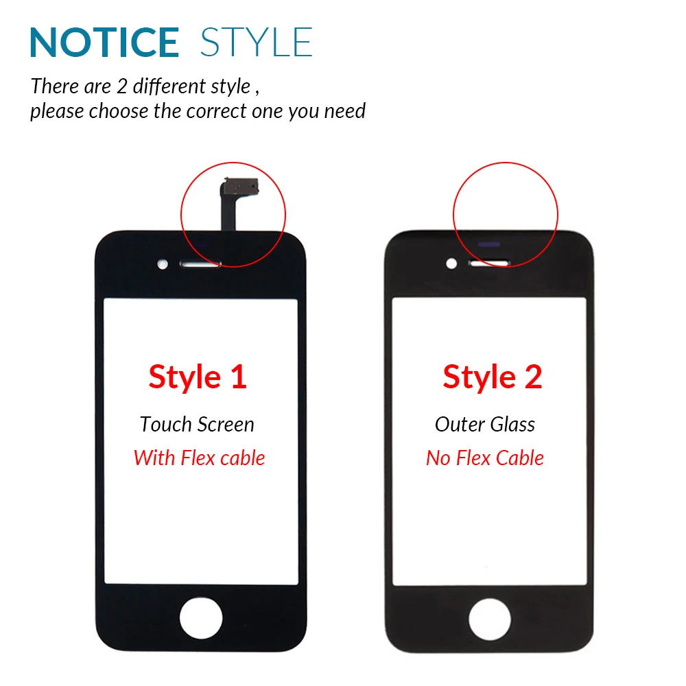 Переднее стекло лучшего качества для iPhone 4 4S, сенсорный экран, дигитайзер, панель, Замена объектива, внешнее стекло для iPhone 4 4S, с инструментами