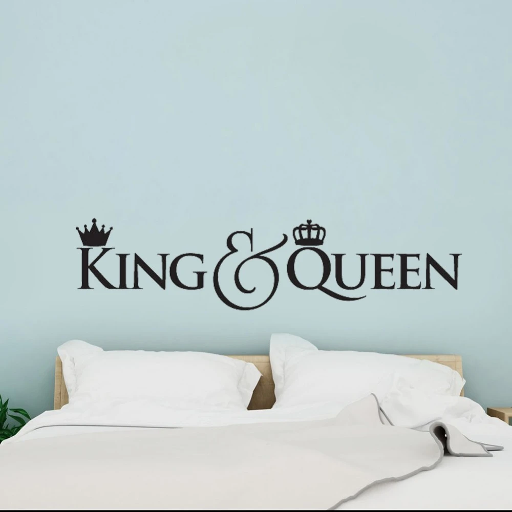 Details about   Bed Headboard Crown Wall Decal Modern Apartment Vinyl Home Removable Art Decor