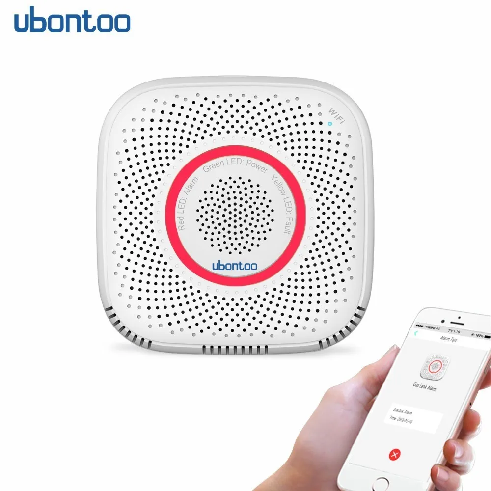Ubontoo WiFi газ сжиженный нефтяной сигнализация Домашняя безопасность
