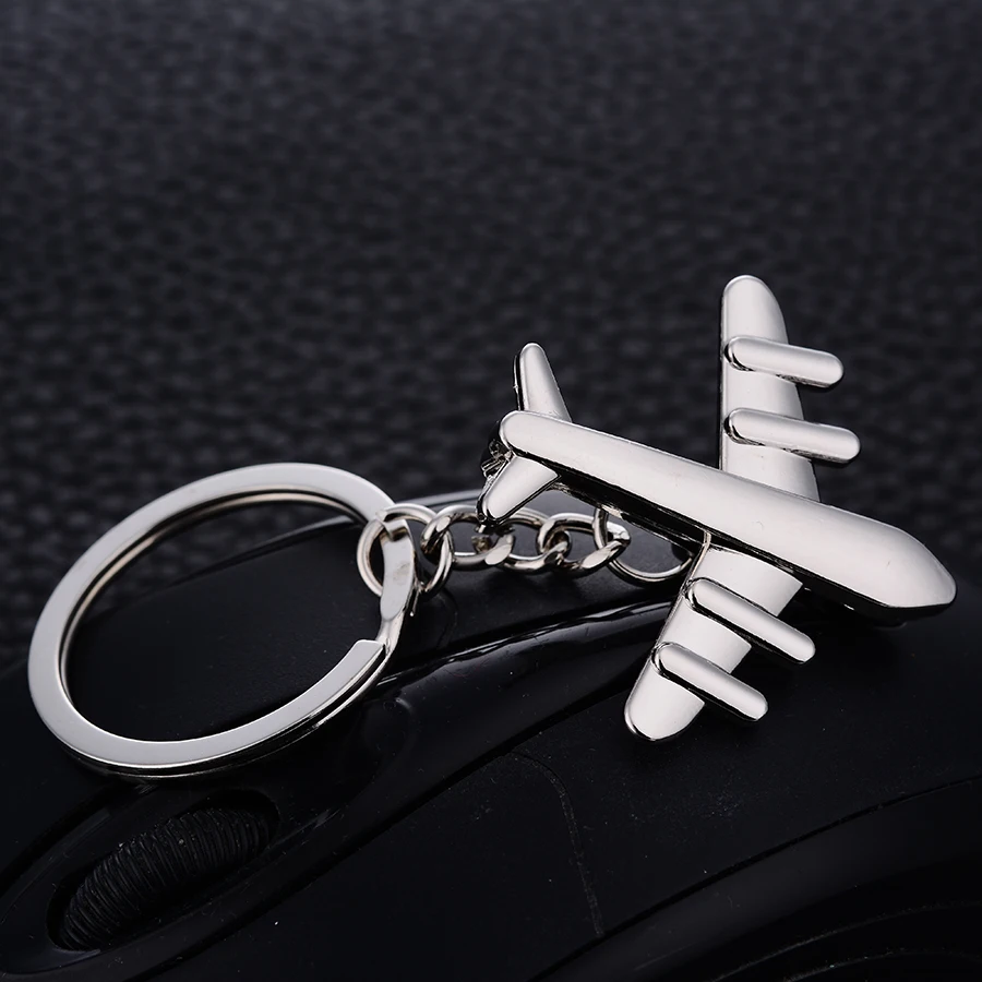 Novelty Trinket Gift Fashion Aircraft Pendant Car Keychain Alloy