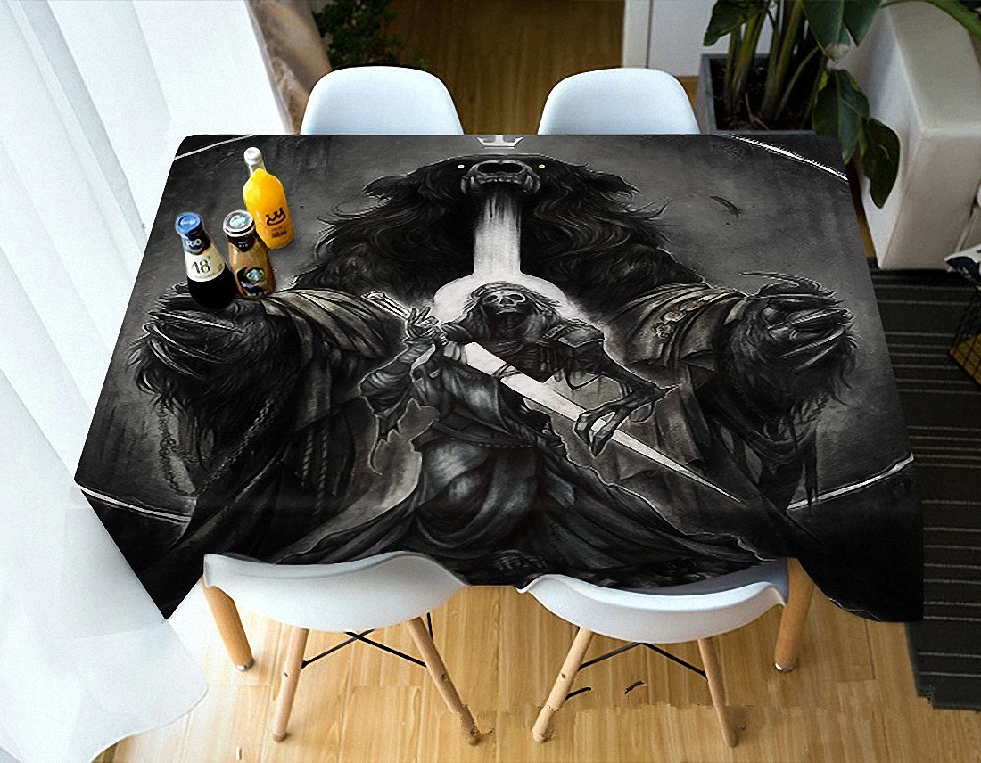 

Wow! So Horrible 3D Tablecloth Halloween Gift Terror Pattern Waterproof cloth Thicken Rectangular table cloth Home Textile