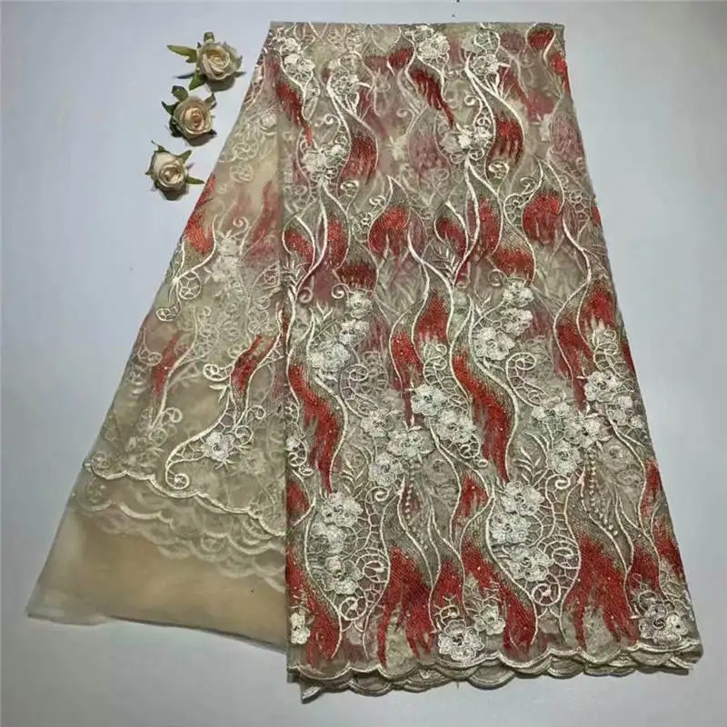 

ZQ!2019 Latest Nigerian Laces Fabrics With Stones High Quality Tulle African Laces Fabric Wedding French Tulle Lace Fabic!P31921